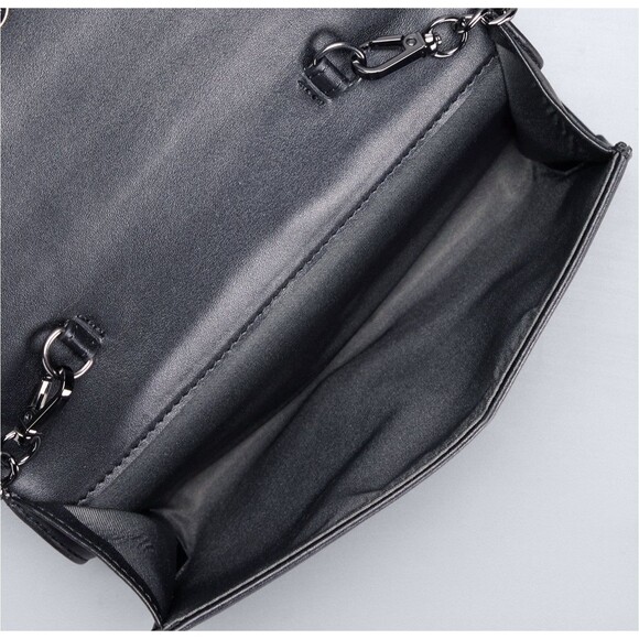 Simply Vera Vera Wang Black Crocodile Phone Crossbody With Chain & Card Case New - Picture 5 of 6